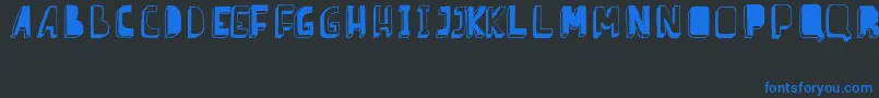 BarnesErc08 Font – Blue Fonts on Black Background