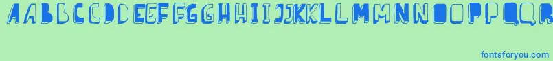 BarnesErc08 Font – Blue Fonts on Green Background