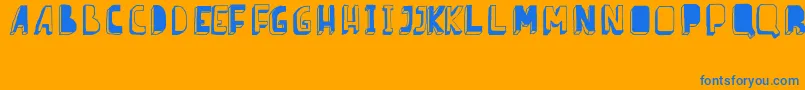 BarnesErc08 Font – Blue Fonts on Orange Background