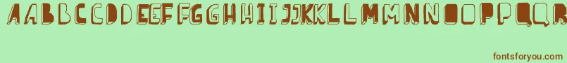 BarnesErc08 Font – Brown Fonts on Green Background