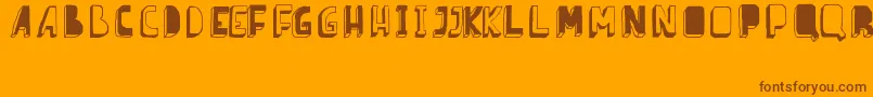 BarnesErc08 Font – Brown Fonts on Orange Background