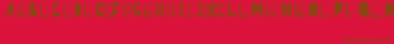 BarnesErc08 Font – Brown Fonts on Red Background