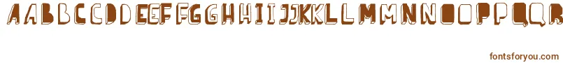 BarnesErc08 Font – Brown Fonts on White Background