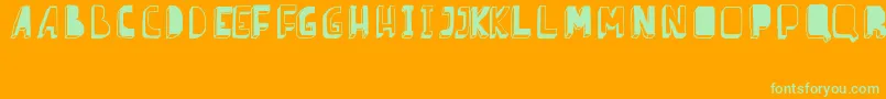 BarnesErc08 Font – Green Fonts on Orange Background