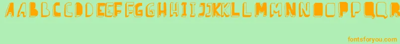 BarnesErc08 Font – Orange Fonts on Green Background