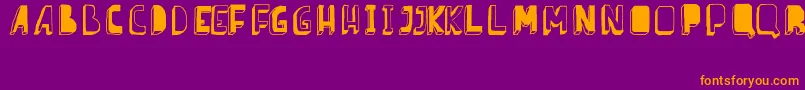 BarnesErc08 Font – Orange Fonts on Purple Background