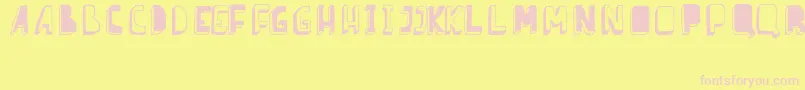 BarnesErc08-fontti – vaaleanpunaiset fontit keltaisella taustalla