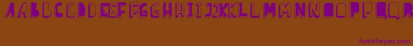 BarnesErc08 Font – Purple Fonts on Brown Background