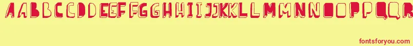 BarnesErc08 Font – Red Fonts on Yellow Background