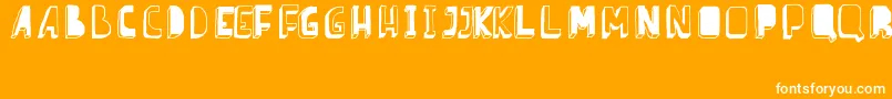 BarnesErc08 Font – White Fonts on Orange Background