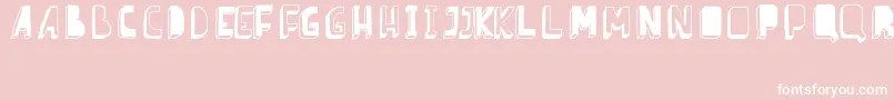 BarnesErc08-Schriftart – Weiße Schriften auf rosa Hintergrund