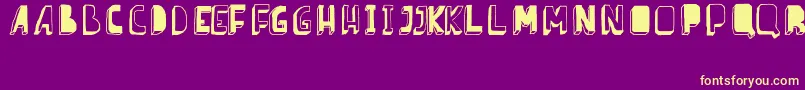 BarnesErc08 Font – Yellow Fonts on Purple Background