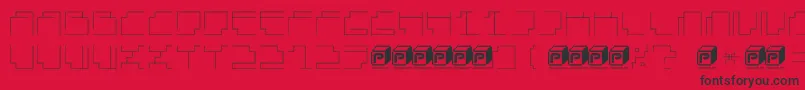 More about PapercubeLight Font PapercubeLight Font – Black Fonts on Red Background