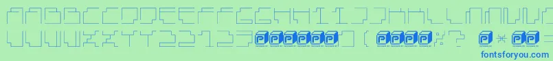 Подробнее о шрифте PapercubeLight Шрифт PapercubeLight – синие шрифты на зелёном фоне