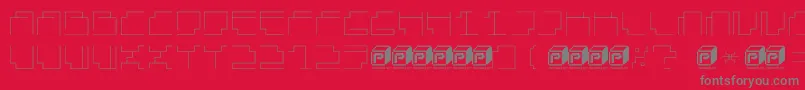 Czcionka PapercubeLight – szare czcionki na czerwonym tle
