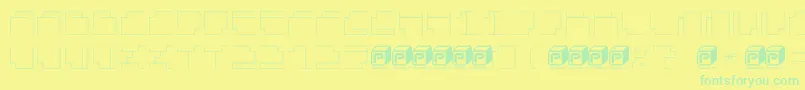 Więcej informacji o czcionce PapercubeLight Czcionka PapercubeLight – zielone czcionki na żółtym tle