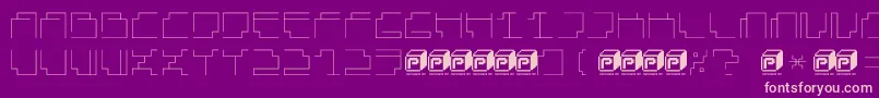 PapercubeLight Font – Pink Fonts on Purple Background