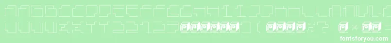 PapercubeLight Font – White Fonts on Green Background