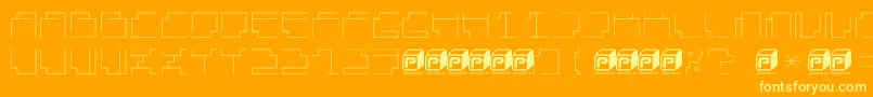 Подробнее о шрифте PapercubeLight Шрифт PapercubeLight – жёлтые шрифты на оранжевом фоне