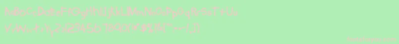 TrionabRegular Font – Pink Fonts on Green Background