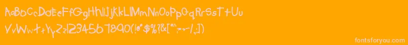 TrionabRegular Font – Pink Fonts on Orange Background