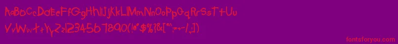 TrionabRegular Font – Red Fonts on Purple Background