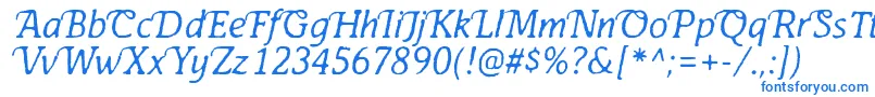 Weitere Informationen zur AntihistoryItalic-Schriftart AntihistoryItalic-Schriftart – Blaue Schriften