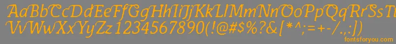 fuente AntihistoryItalic – Fuentes Naranjas Sobre Fondo Gris