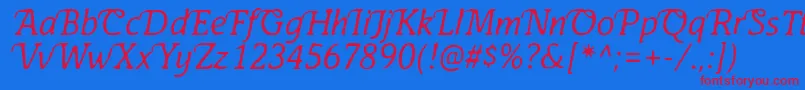 fuente AntihistoryItalic – Fuentes Rojas Sobre Fondo Azul