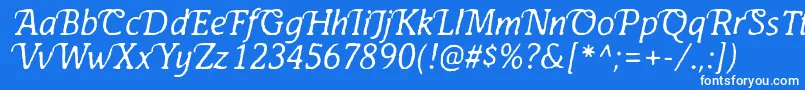 More about AntihistoryItalic Font AntihistoryItalic Font – White Fonts on Blue Background