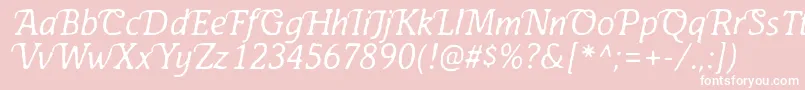 AntihistoryItalic Font – White Fonts on Pink Background