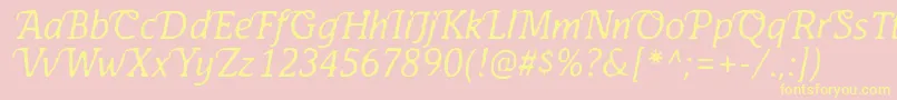 fuente AntihistoryItalic – Fuentes Amarillas Sobre Fondo Rosa