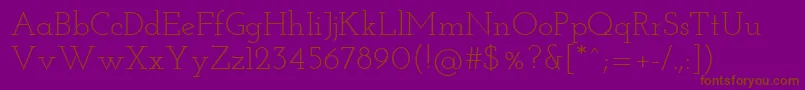 JosefinslabRegular Font – Brown Fonts on Purple Background