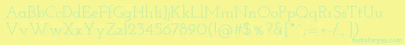 JosefinslabRegular Font – Green Fonts on Yellow Background