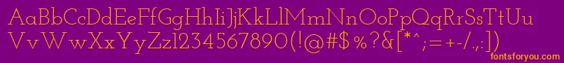 JosefinslabRegular Font – Orange Fonts on Purple Background