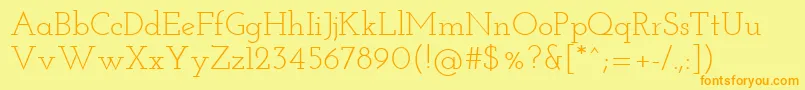 JosefinslabRegular Font – Orange Fonts on Yellow Background