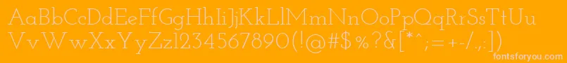 JosefinslabRegular Font – Pink Fonts on Orange Background