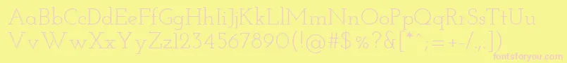 JosefinslabRegular Font – Pink Fonts on Yellow Background