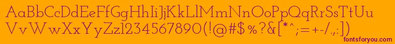 JosefinslabRegular Font – Purple Fonts on Orange Background