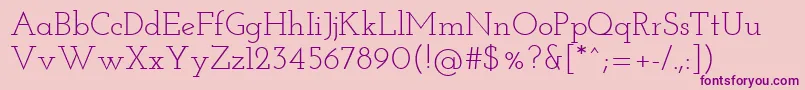 JosefinslabRegular Font – Purple Fonts on Pink Background