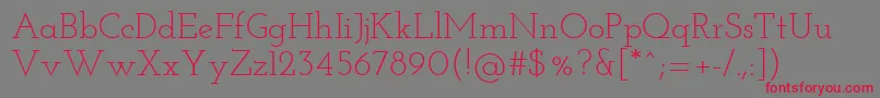 JosefinslabRegular Font – Red Fonts on Gray Background