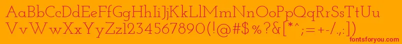 JosefinslabRegular Font – Red Fonts on Orange Background