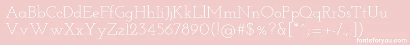 Weitere Informationen zur JosefinslabRegular-Schriftart JosefinslabRegular-Schriftart – Weiße Schriften auf rosa Hintergrund