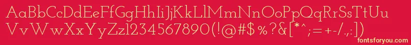 JosefinslabRegular Font – Yellow Fonts on Red Background