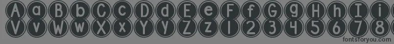 DjbPokeyDots Font – Black Fonts on Gray Background