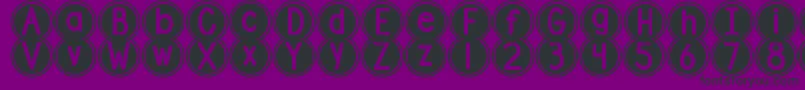 DjbPokeyDots Font – Black Fonts on Purple Background