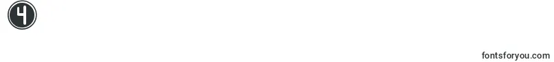 DjbPokeyDots-Schriftart – Schriften für die Ziffer 4