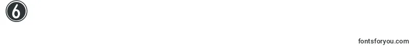 DjbPokeyDots-Schriftart – Schriften für die Ziffer 6