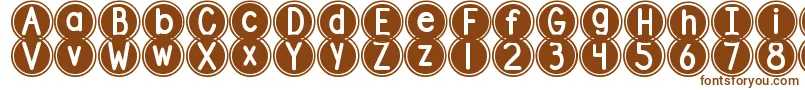 DjbPokeyDots Font – Brown Fonts on White Background