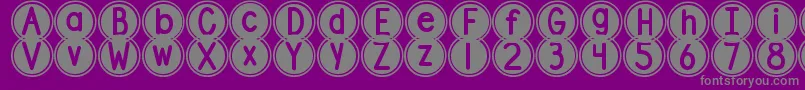 Czcionka DjbPokeyDots – szare czcionki na fioletowym tle